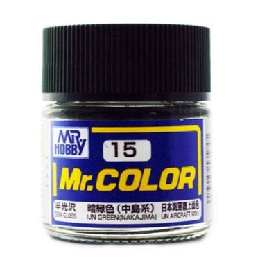 Mr Hobby (Gunze) C015 Mr Color Semi Gloss IJN Green Nakajima Lacquer Paint 10ml